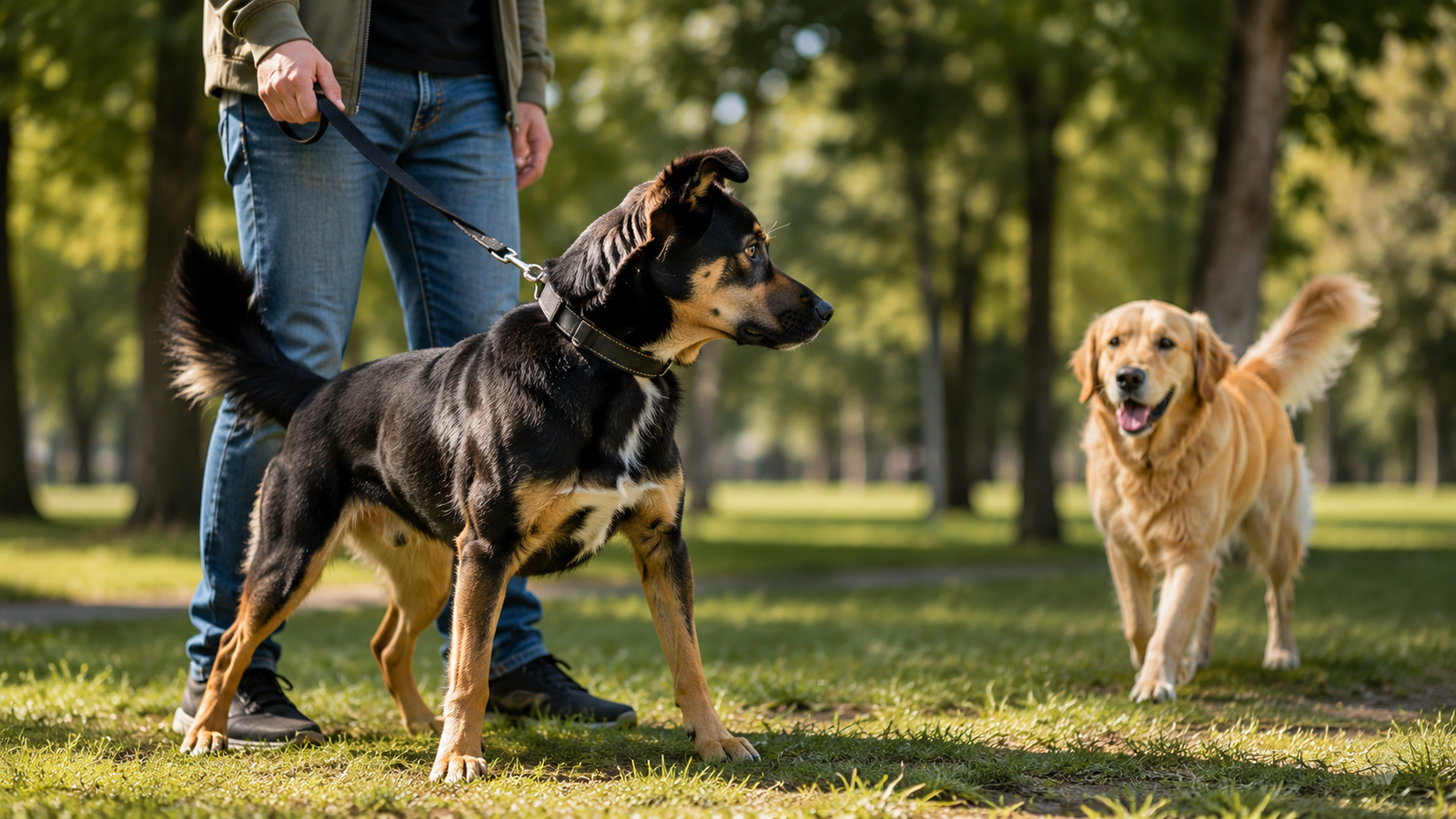 Dog whining while looking at its owner indoors, demonstrating attention-seeking, anxiety-related, excitement-based, or need-based vocalization behavior.